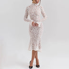 Sykes שמלת מידי תחרה מחטבת