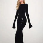 Kimberly שמלת מקסי צמודה עם קפלים