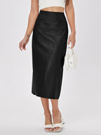 Farley חצאית מקסי דמוי עור