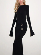 Kimberly שמלת מקסי צמודה עם קפלים