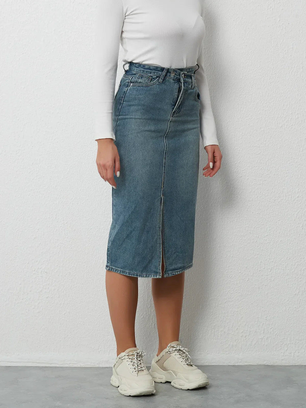 Flora חצאית מידי ג'ינס