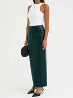 Donvan חצאית ארוכה דמוי עור