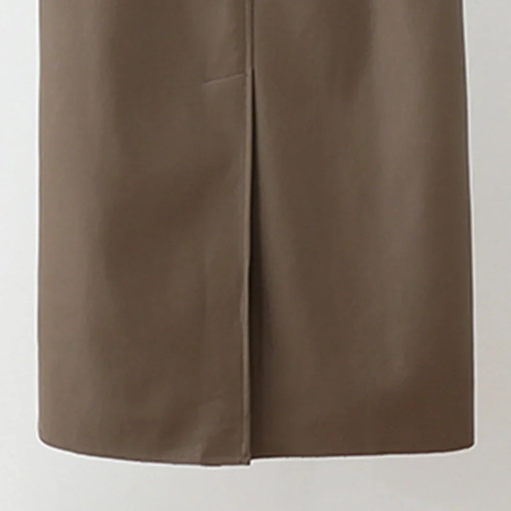 Berry חצאית דמוי עור