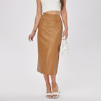 Farley חצאית מקסי דמוי עור